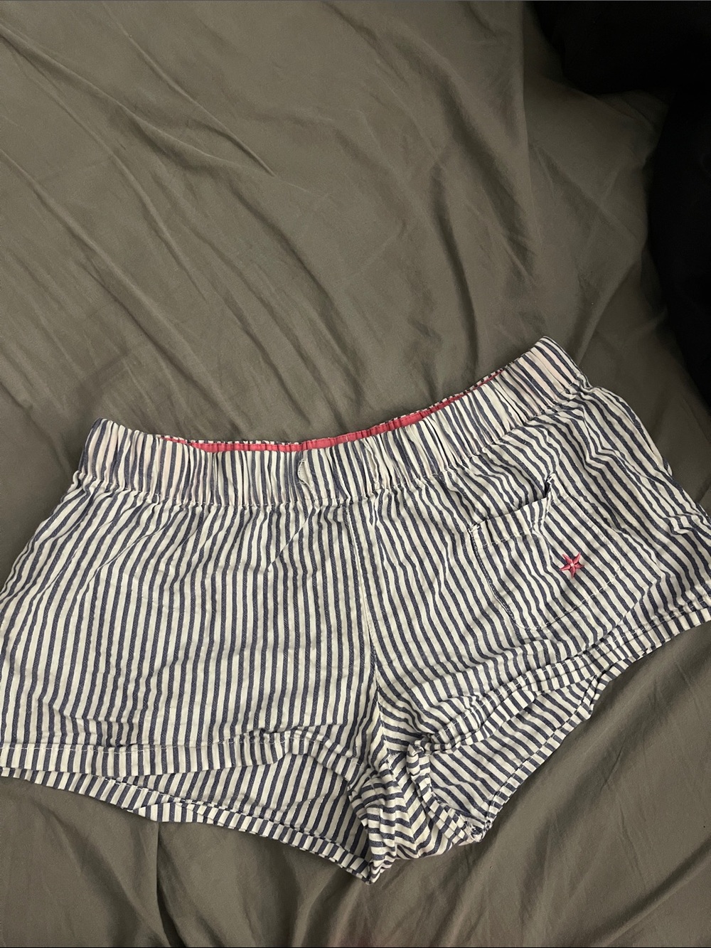 Striped Blue and White Women’s Lounge Shorts